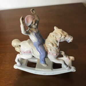 Porcelain Rocking Horse Figurine